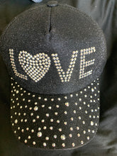 Load image into Gallery viewer, BLING & GLITTER Ball Cap Encrusted “LOVE”