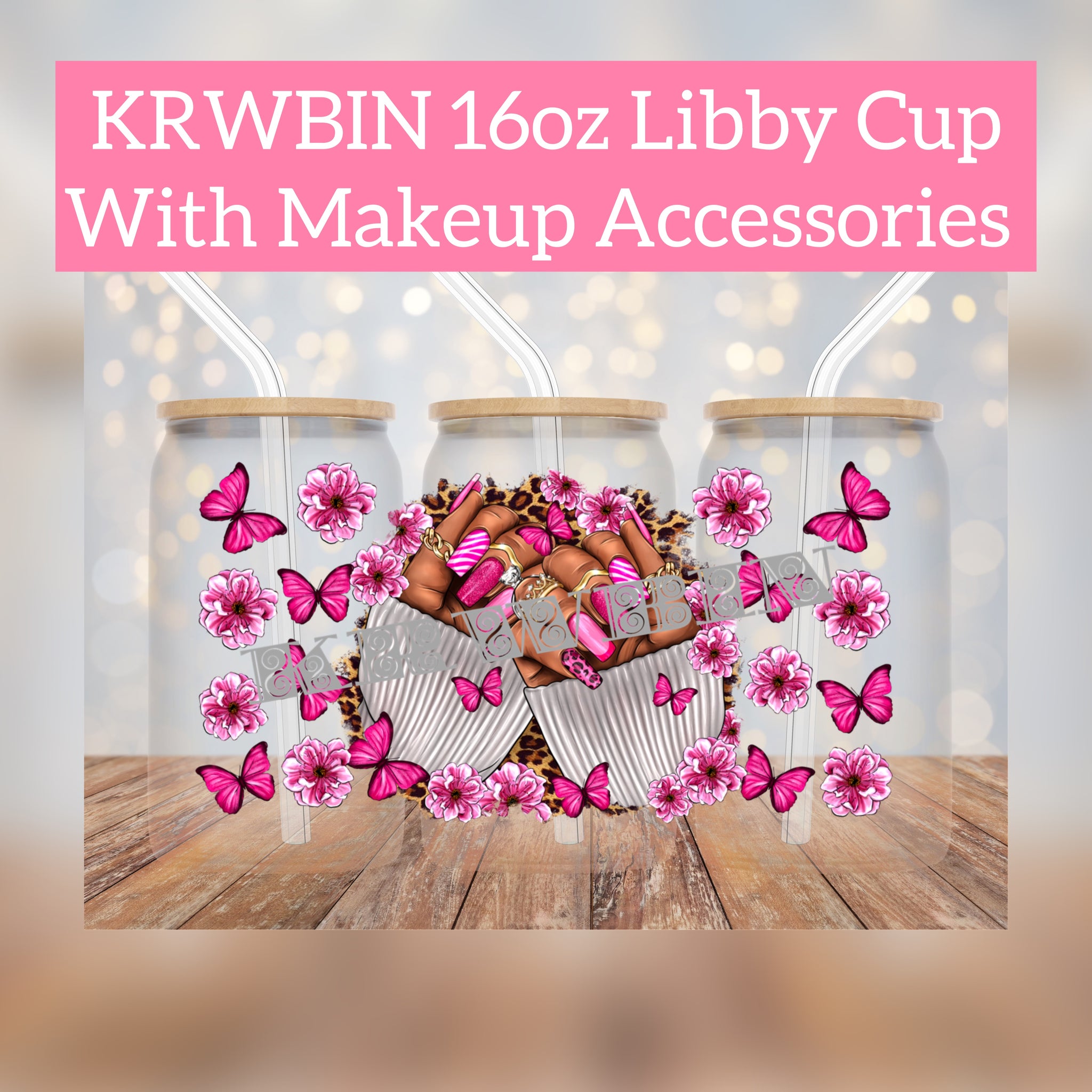 KRWBIN Beauty Libby Glass (Option w/ Makeup Accessories)