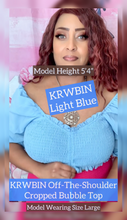 Load image into Gallery viewer, Cropped Off-The-Shoulder BUBBLE TOP
