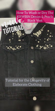Load and play video in Gallery viewer, KRWBIN Pearl Black Denim VEST
