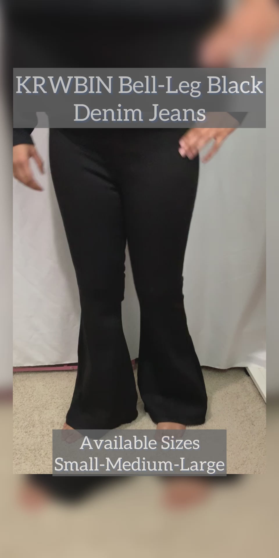 Bell-Leg Black Denim JEANS