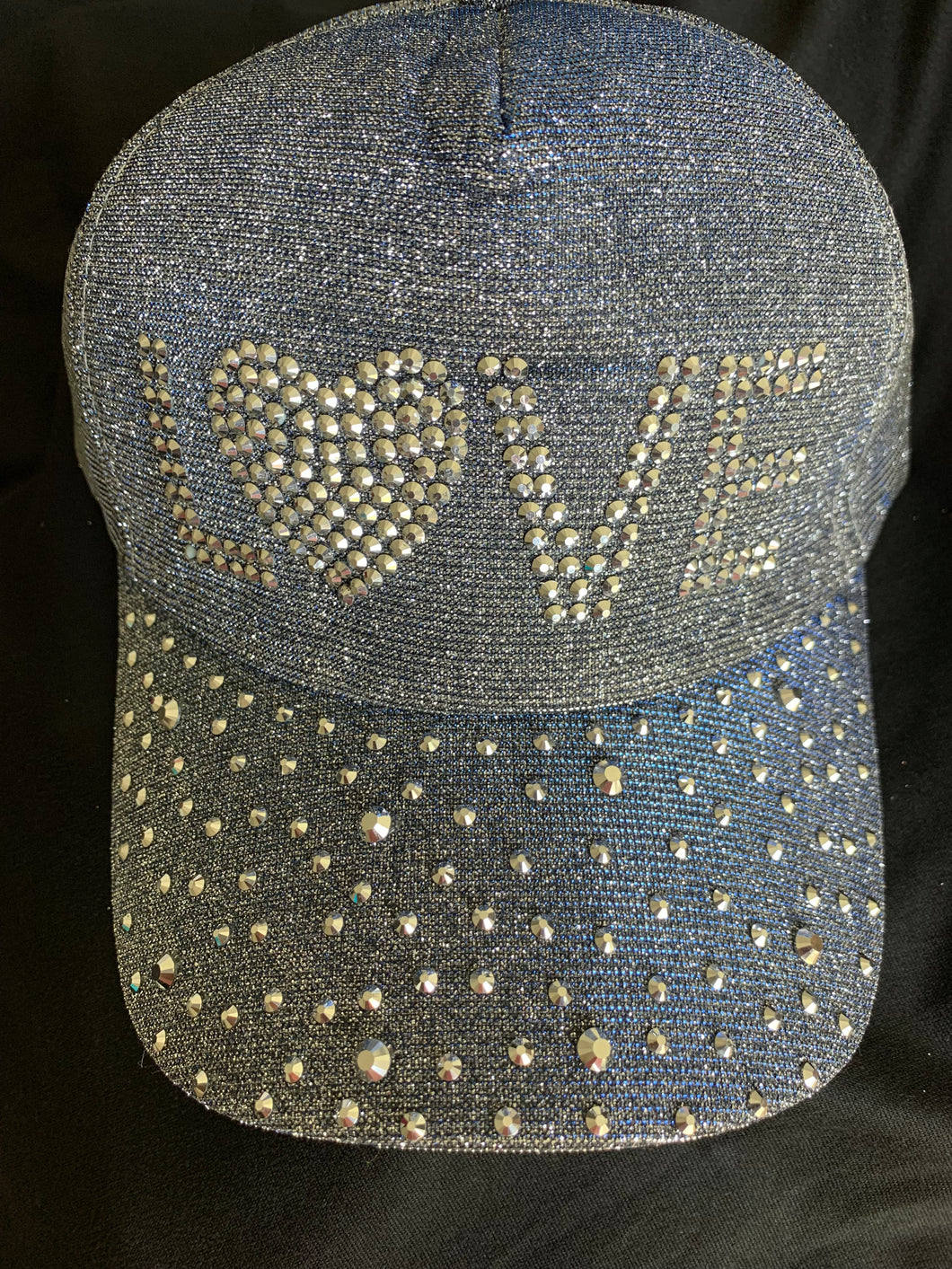 BLING & GLITTER Ball Cap Encrusted “LOVE”